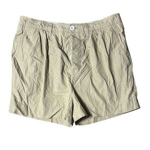Miu miu womens 38 Italian designer shorts button fly brown high rise airy